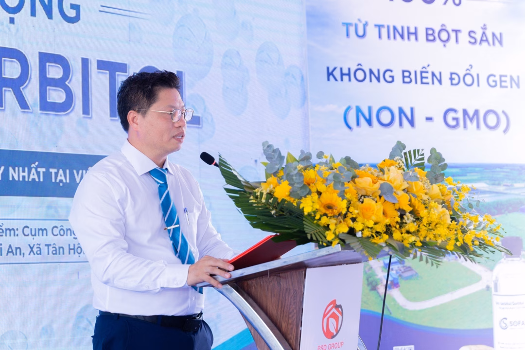 Ông Phạm Tiến Thịnh - Tổng Giám đốc SOFAVI phát biểu tại buổi lễ